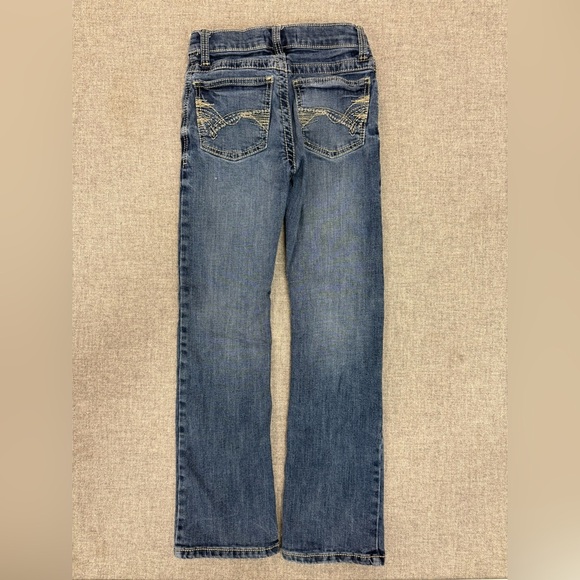 Wrangler 20X Jeans Boys Size 11 Reg Adjustable Waist Straight Leg Dk Denim 0077 - Picture 3 of 10